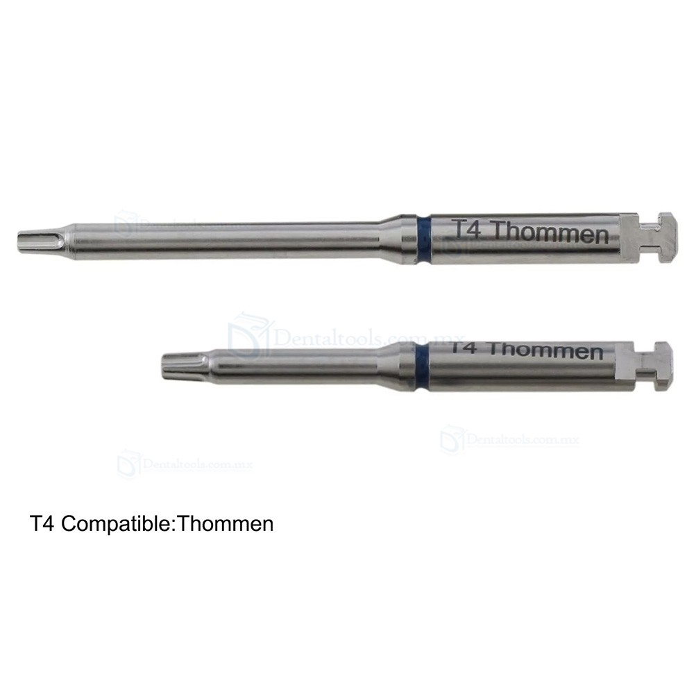 Destornilladores para Implantes Dentales Hexagonales para Pilares en Acero Inoxidable Largo y Corto